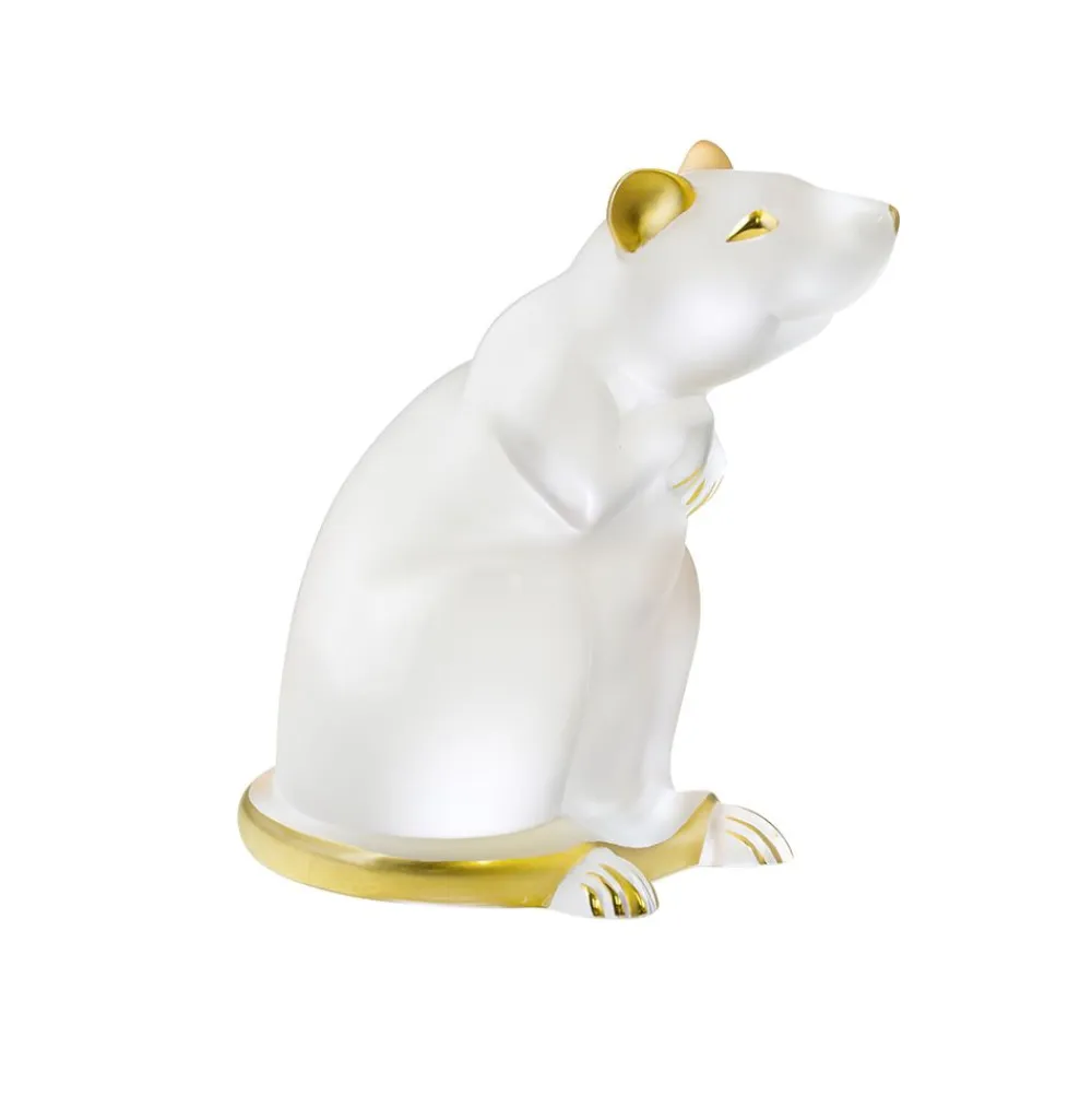 Vessière Cristaux Animaux Cristal|Sculptures Et Figurines|Sculpture rat lalique