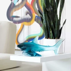 Vessière Cristaux Sculptures Et Figurines|Bestiaire|Sculpture requin grand modèle lalique