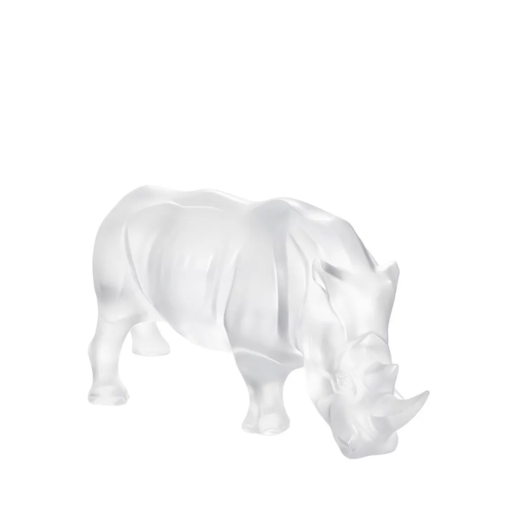 Vessière Cristaux Sculptures Et Figurines|Bestiaire|Sculpture rhinocéros lalique