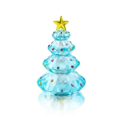 Vessière Cristaux Décoration|Sculpture Sapin de Noël cristal turquoise édition 2025