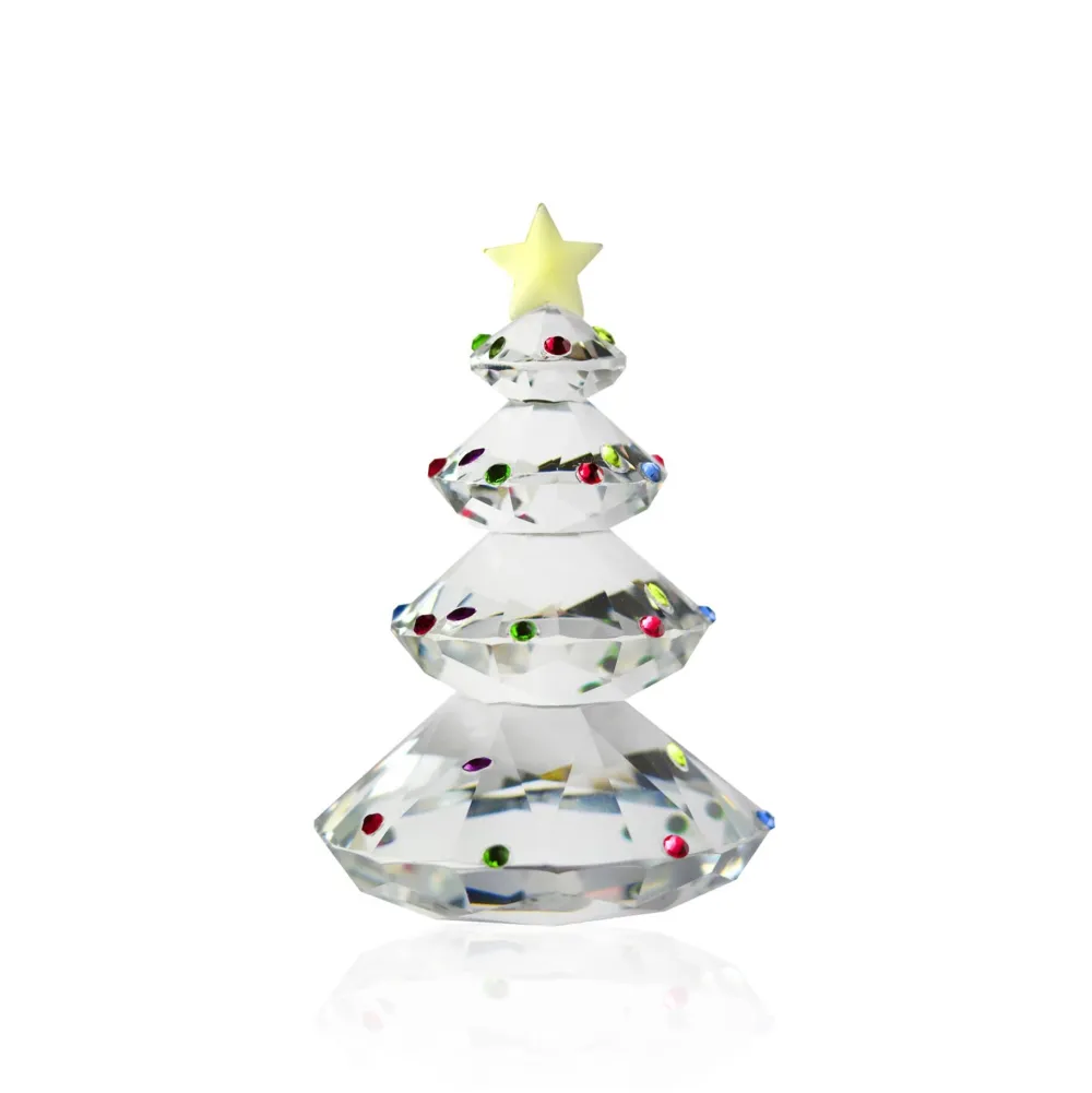 Vessière Cristaux Décoration|Sculpture Sapin de Noël cristal incolore édition 2025