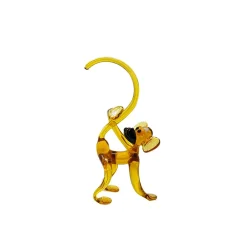 Vessière Cristaux Bestiaire|Animaux Cristal|Sculpture singe ouistiti humoristique