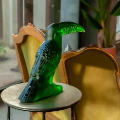 Vessière Cristaux Bestiaire|Sculptures Et Figurines|Sculpture Toucan vert Lalique