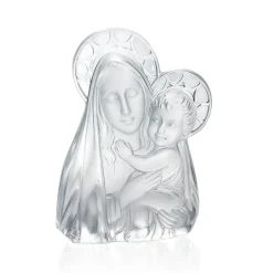 Vessière Cristaux Symboles Religieux Cristal|Sculptures Cristal|Sculpture vierge à l’enfant cristal