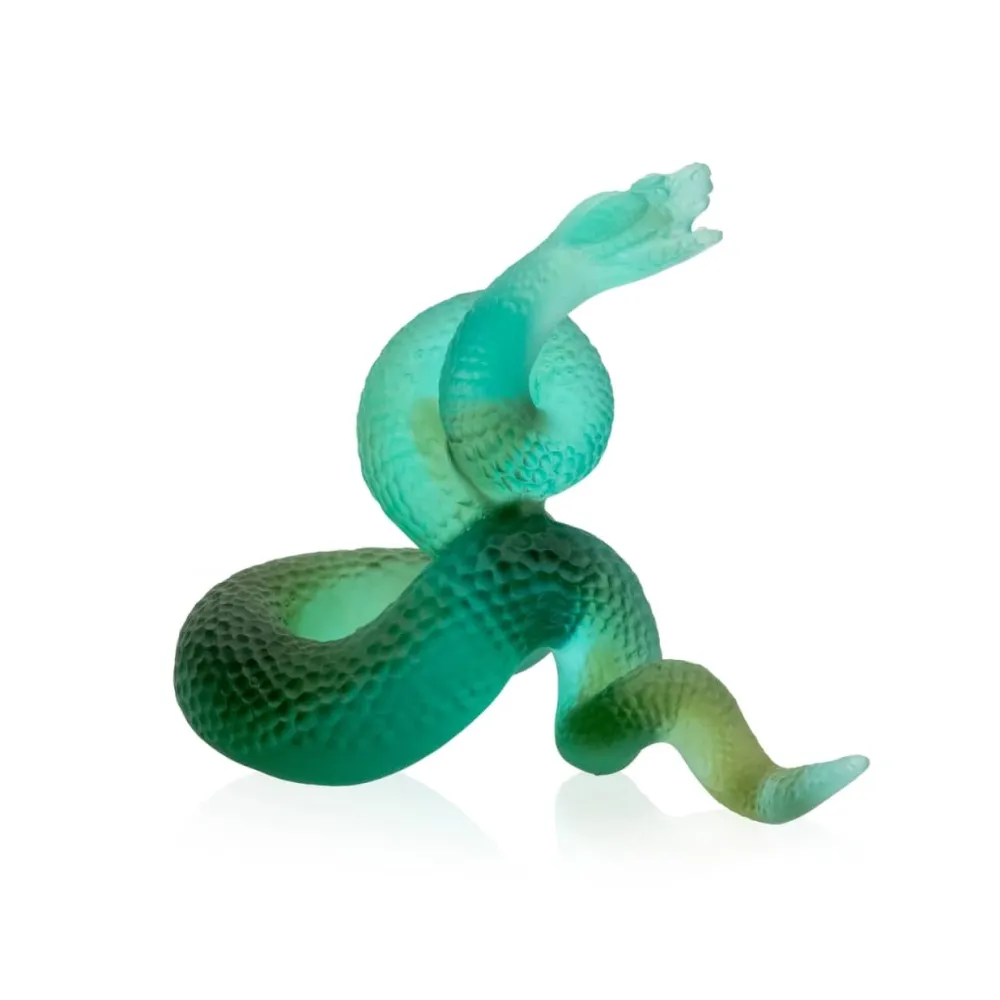 Vessière Cristaux Editions D’Art|Bestiaire|Serpent zodiaque 2025 vert Daum