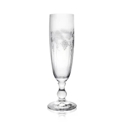 Vessière Cristaux Verre En Cristal Taillé|Flûte Champagne|Set 2 Flûtes à champagne Gœrgette taille raisin