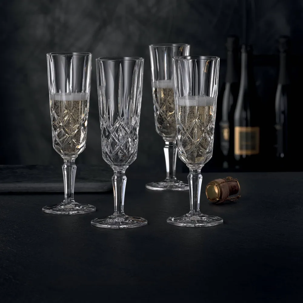 Vessière Cristaux Art De La Table|Flûte Champagne|Set 4 Flûtes cristal noblesse nachtmann