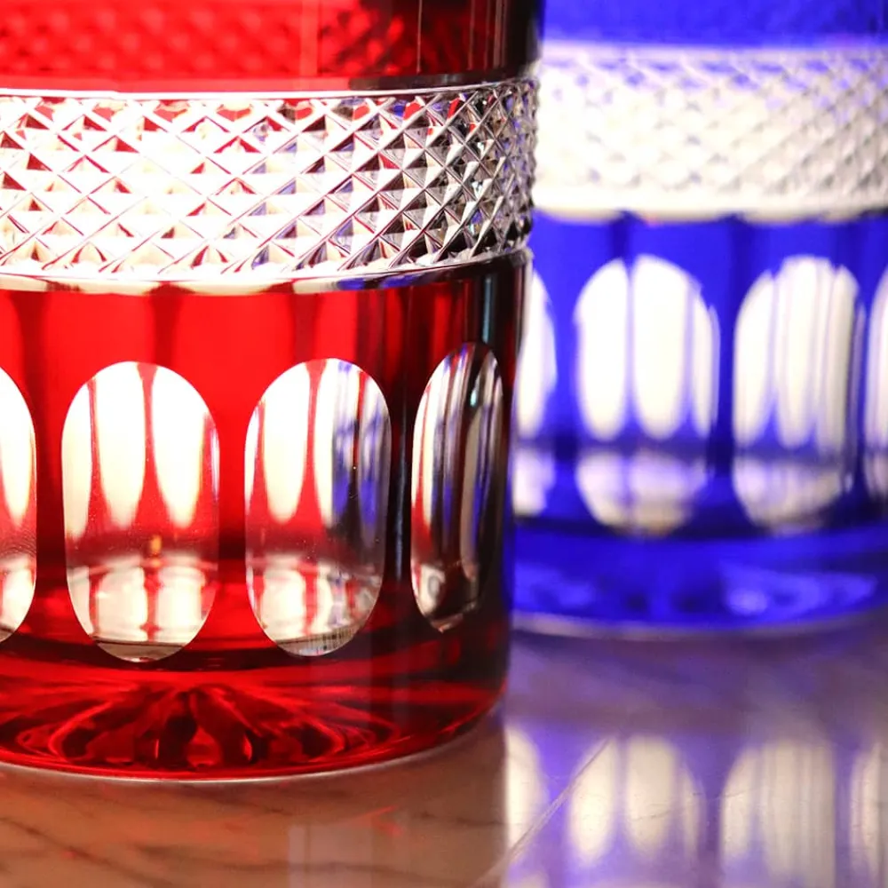 Vessière Cristaux Art De La Table|Verre Cristal Couleur|Set 2 gobelets en cristal mireille