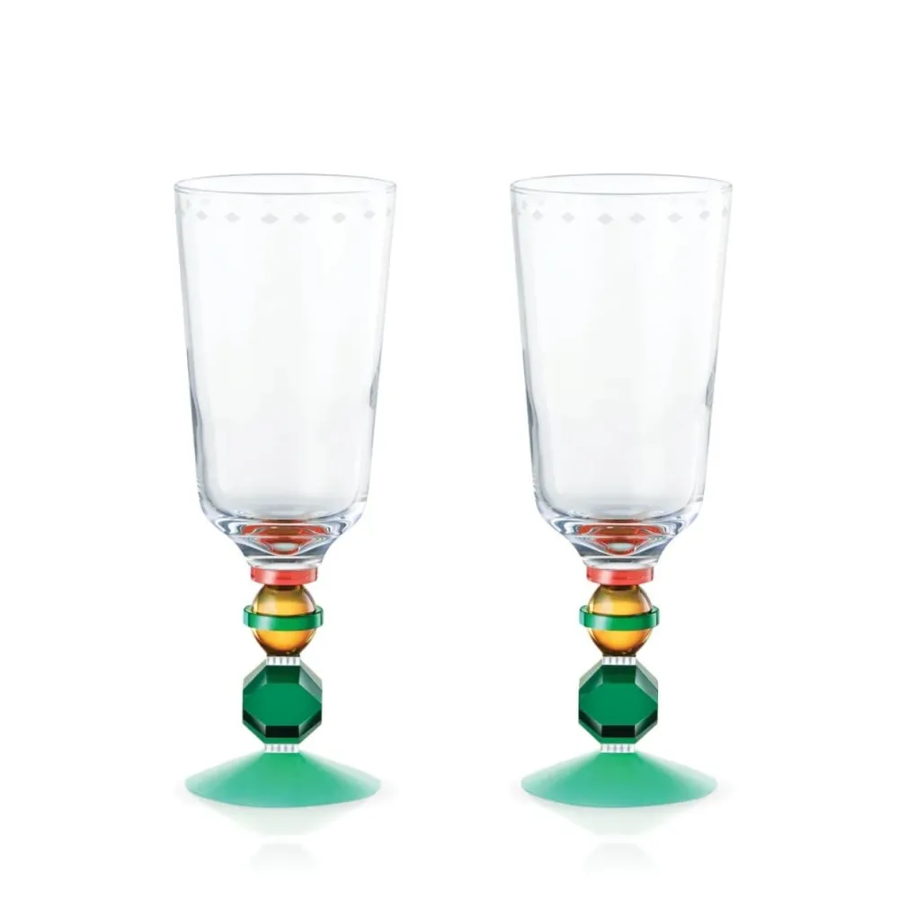 Vessière Cristaux Coffrets Verres Cristal|Verre Cristal Couleur|Set 2 grand verre Mayfair Reflections Copenhagen