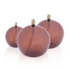 Vessière Cristaux Coupes, Coupelles Et Photophores|Lampes Cristal|Set 3 lampes à huile sphère couleur cognac