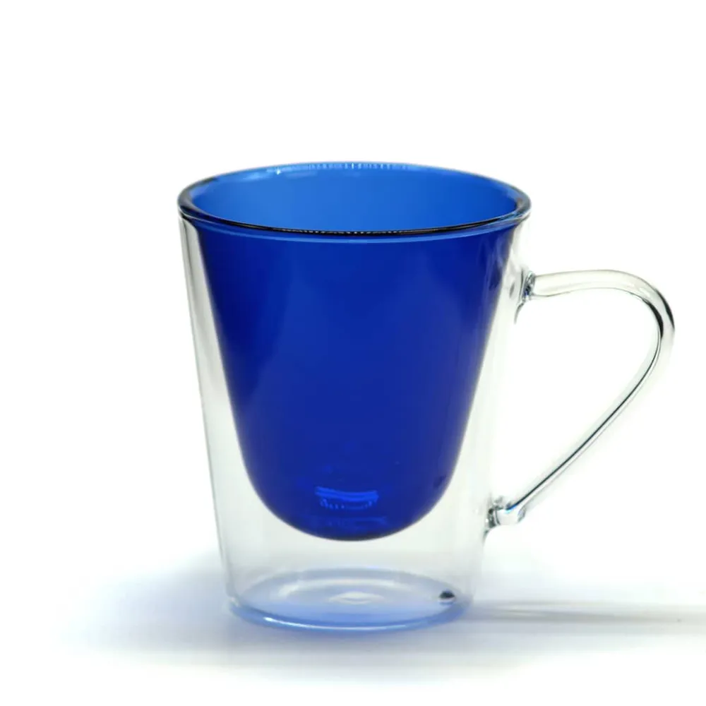 Vessière Cristaux Verre En Cristal Taillé|Art De La Table|Set 2 Mugs en cristal double paroi