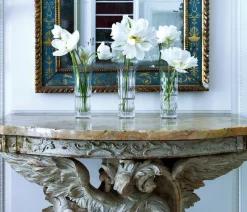 Vessière Cristaux Vases|Vases Cristal Clair|Set 3 soliflores flora baccarat