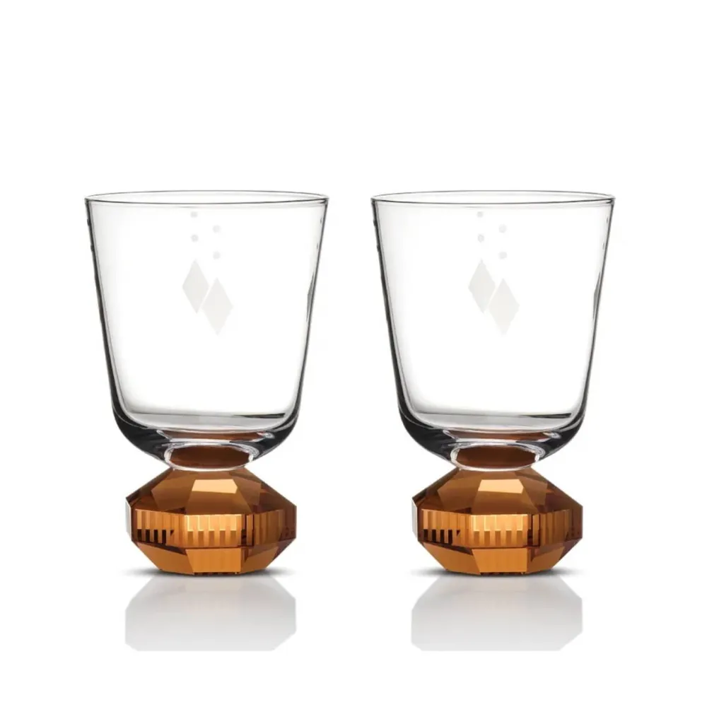 Vessière Cristaux Verre|Verre À Pied|Set 2 verre Chelsea clair rouge Reflections Copenhagen