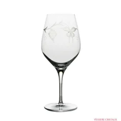 Vessière Cristaux Art De La Table|Verre À Vin|Set 2 Verres bordeaux cristal taillé raisin lehrer
