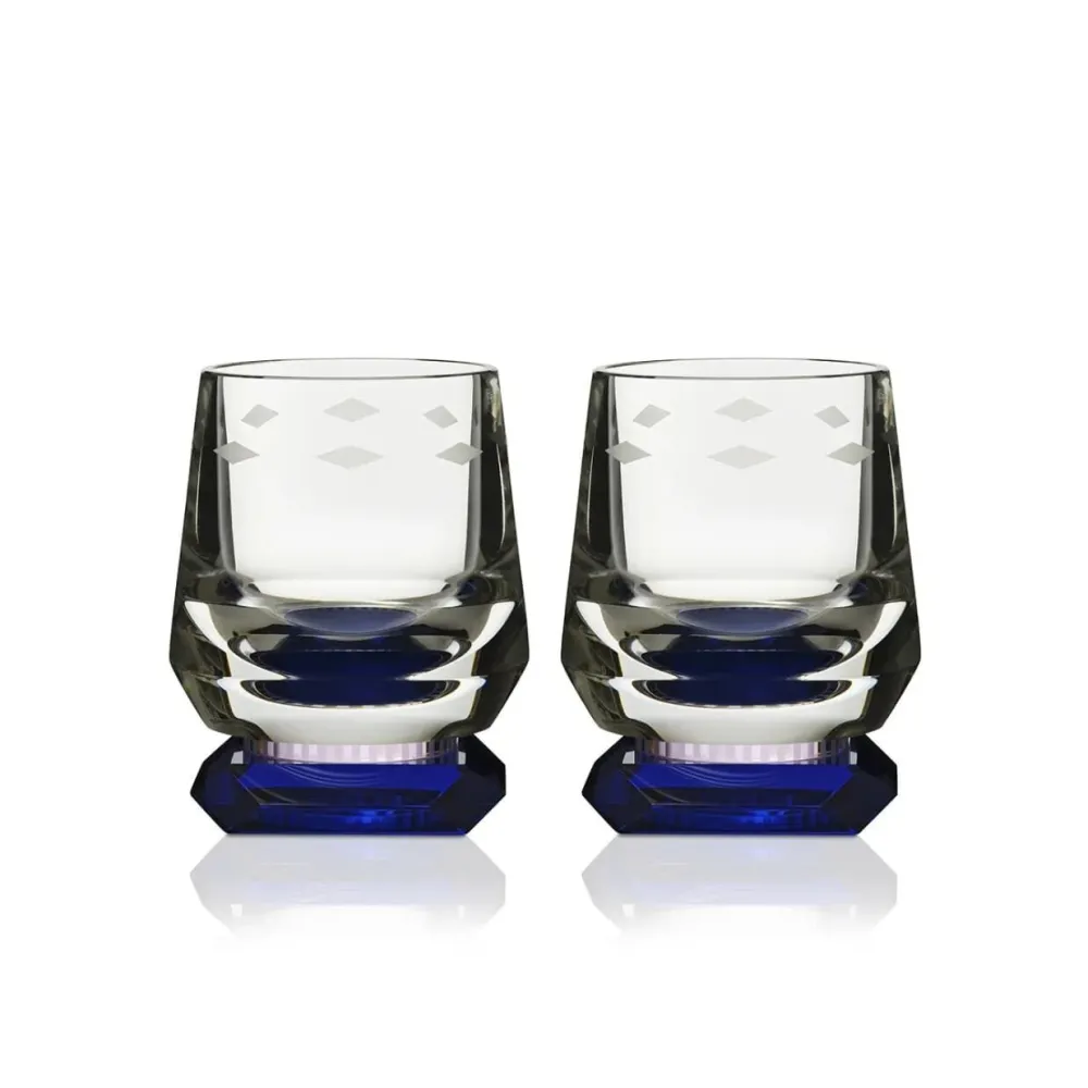 Vessière Cristaux Verre À Whisky|Verre|Set 2 Whimsy bleu verre à whisky Reflections Copenhagen