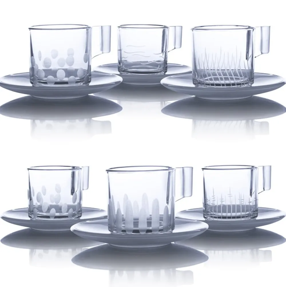 Vessière Cristaux Art De La Table|Coffrets Verres Cristal|Set espresso café cristal x6