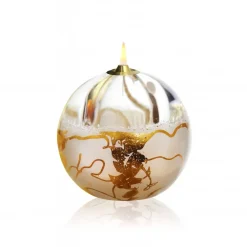 Vessière Cristaux Coupes, Coupelles Et Photophores|Lampes Cristal|Set Lampe huile cristal blanc et or + paraffine X1