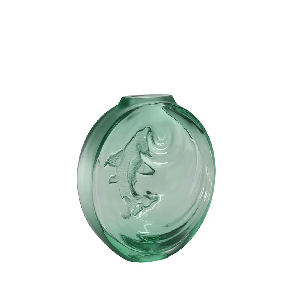 Vessière Cristaux Vases|Soliflore carpe koi lalique
