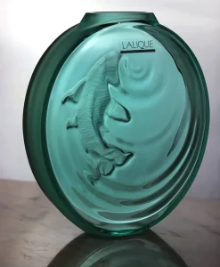 Vessière Cristaux Vases|Soliflore carpe koi lalique