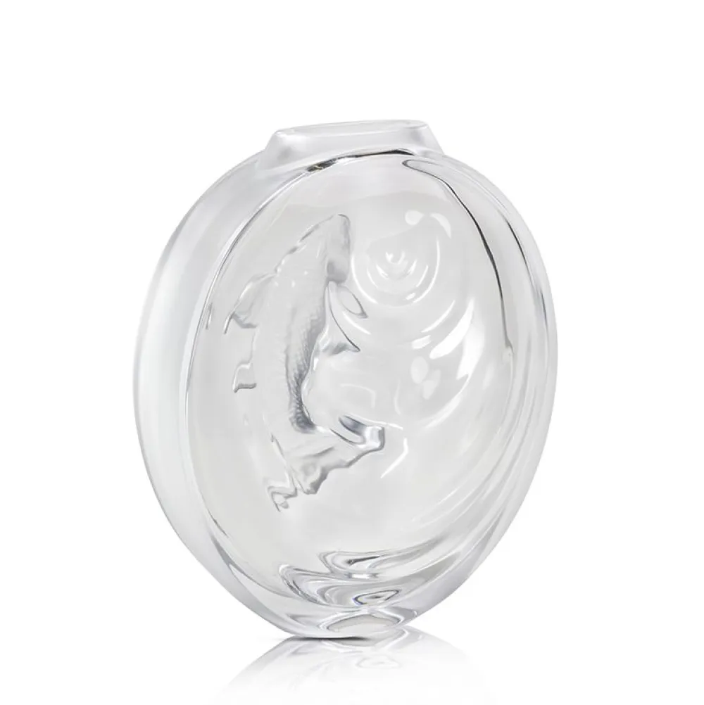 Vessière Cristaux Vases|Soliflore carpe koi lalique