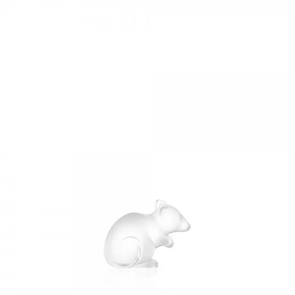 Vessière Cristaux Bestiaire|Sculptures Et Figurines|Souris cristal clair lalique