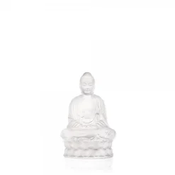 Vessière Cristaux Symboles Religieux Cristal|Sculptures Cristal|Statuette petit bouddha cristal lalique
