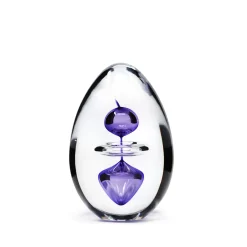Vessière Cristaux Sulfures Cristal|Décoration|Sulfure oeuf 3 éléments cristal violet