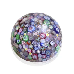 Vessière Cristaux Décoration|Sulfures Cristal|Sulfure presse-papier cristal millefiori