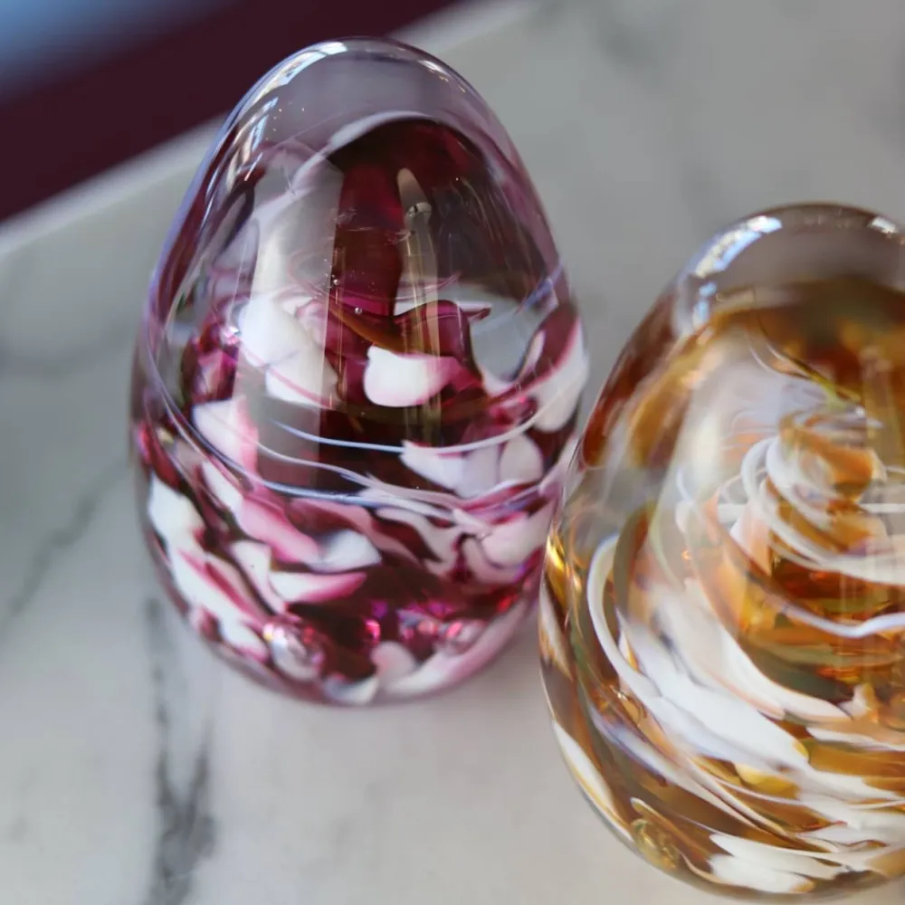 Vessière Cristaux Sulfures, Presse-Papiers Cristal|Sulfures Cristal|Sulfure œuf cristal ambre de Lorraine