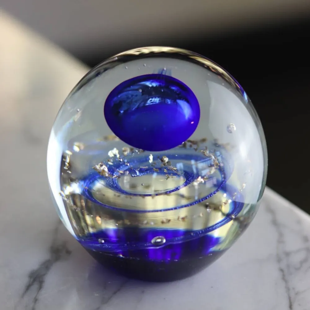 Vessière Cristaux Sulfures Cristal|Sulfures, Presse-Papiers Cristal|Sulfure voie lactée bleu