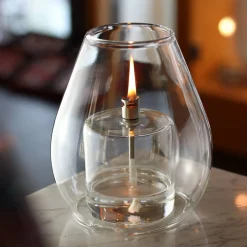 Vessière Cristaux Coupes, Coupelles Et Photophores|Photophores, Bougeoirs Cristal|Support Hurricane pour lampe à huile
