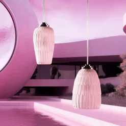 Vessière Cristaux Luminaires|Suspensions Cristal|Suspension plume moyen modèle Lalique