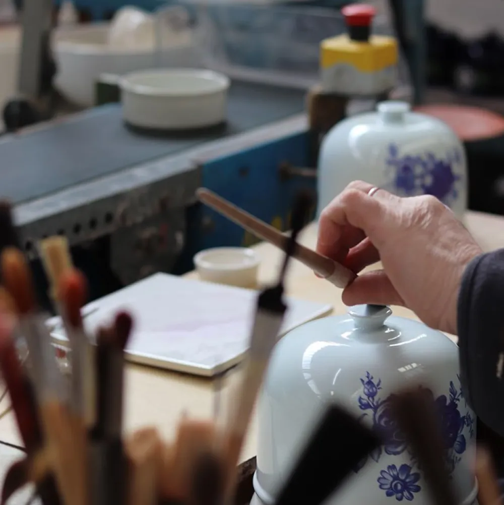 Vessière Cristaux Lunéville|Tasse – soucoupe dejeuner roses des neiges
