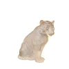 Vessière Cristaux Bestiaire|Animaux Cristal|Tigre assis lustré or lalique