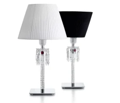 Vessière Cristaux Luminaires|Lampes Cristal|Torch lampe abat-jour noir baccarat