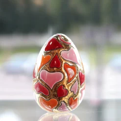 Vessière Cristaux Éditions D’Art Cristal|Sulfures Cristal|Œuf sweat heart Émaux de Longwy
