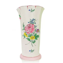 Vessière Cristaux Lunéville|Vase à côtes GM Louis XV Reverbère Lunéville
