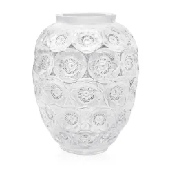 Vessière Cristaux Vases|Vases Cristal Clair|Vase anémones gm incolore lalique