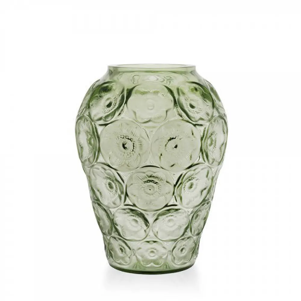 Vessière Cristaux Vases|Vases Cristal Couleur|Vase anémones lalique