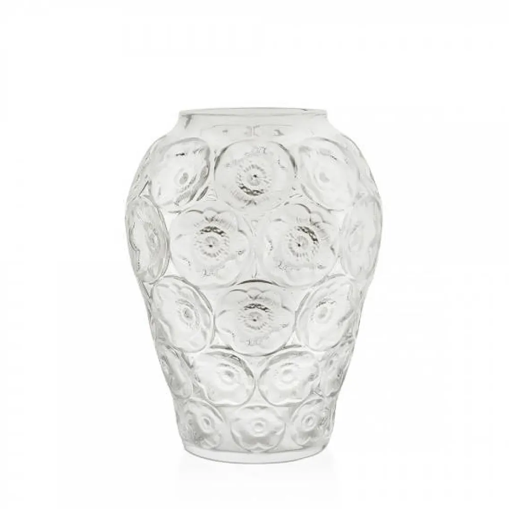 Vessière Cristaux Vases|Vases Cristal Clair|Vase anémones mm incolore lalique