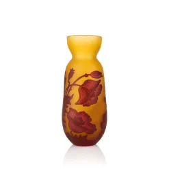 Vessière Cristaux Lampes Pâte De Verre|Vases Cristal Couleur|Vase Art nouveau gravé à l’acide Tip Gallé