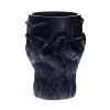 Vessière Cristaux Vases|Vases Cristal Couleur|Vase aux aigrettes vintage noir Daum