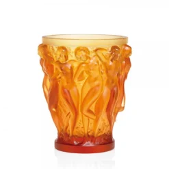 Vessière Cristaux Vases|Vases Cristal Couleur|Vase bacchantes ambre lalique