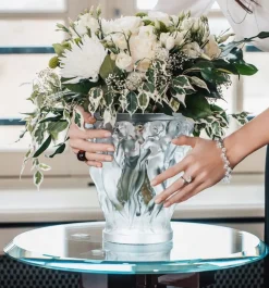 Vessière Cristaux Vases|Vases Cristal Couleur|Vase Bacchantes iconique Lalique