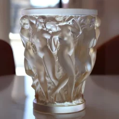 Vessière Cristaux Vases|Vases Cristal Couleur|Vase bacchantes lustré or lalique