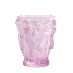 Vessière Cristaux Vases|Vases Cristal Clair|Vase bacchantes rose Lalique