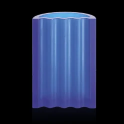Vessière Cristaux Vases|Editions D’Art|Vase bleu cobalt zigzag victoria wilmotte daum