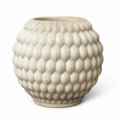 Vessière Cristaux Vase Céramique|Vase bubble céramique beige