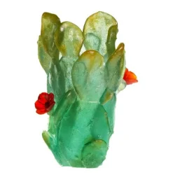 Vessière Cristaux Vases|Vases Cristal Couleur|Vase cactus daum mm