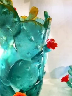 Vessière Cristaux Vases|Vases Cristal Couleur|Vase cactus daum mm